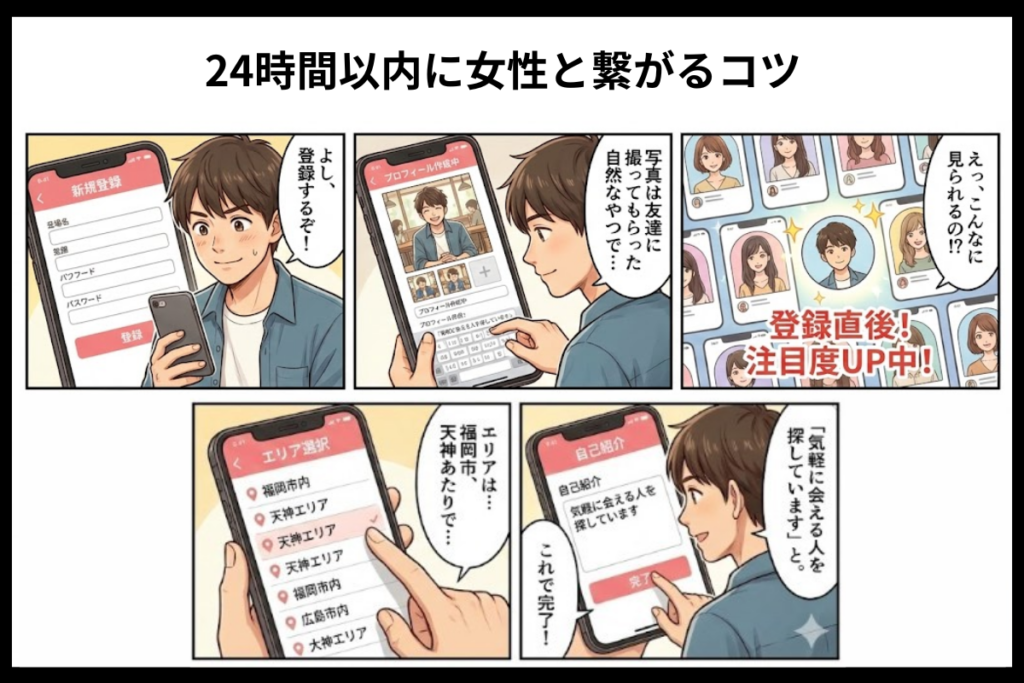 アプリ登録後にプロフィール登録する