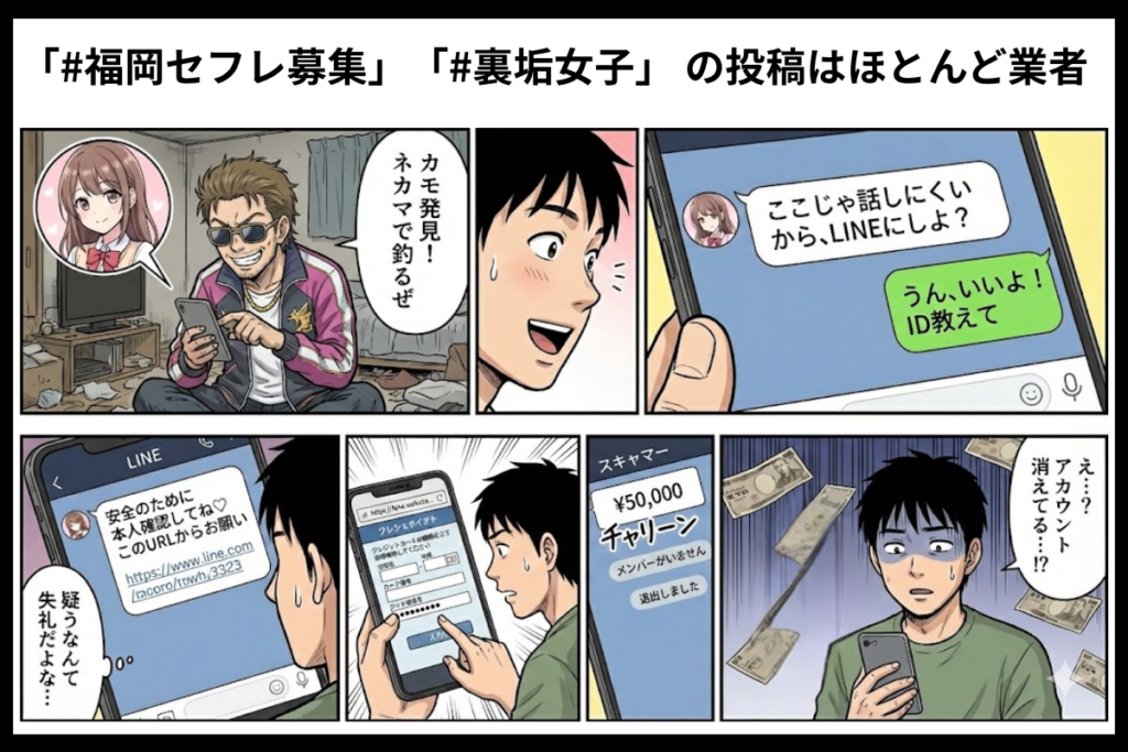 Xなどで業者に騙される可能性